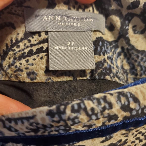 Ann Taylor flowey fully lined skirt with velvet detail. Size 2 petite. - Picture 4 of 4